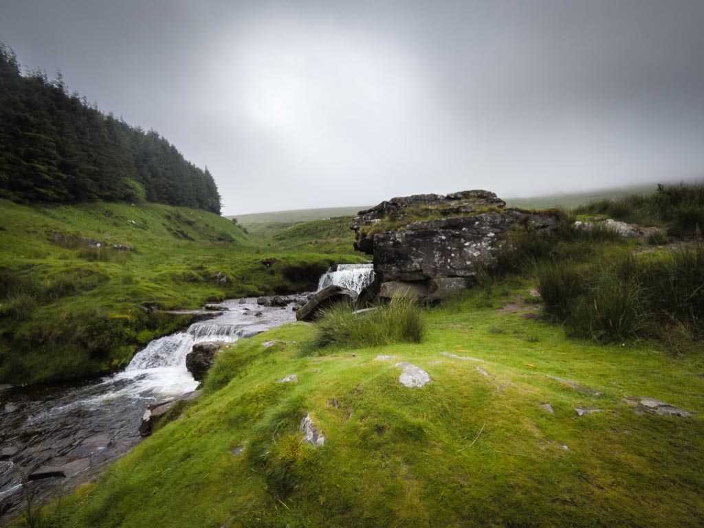 Landscape photograph — A idylic view of mountain stream Corn Du Brecon Wales