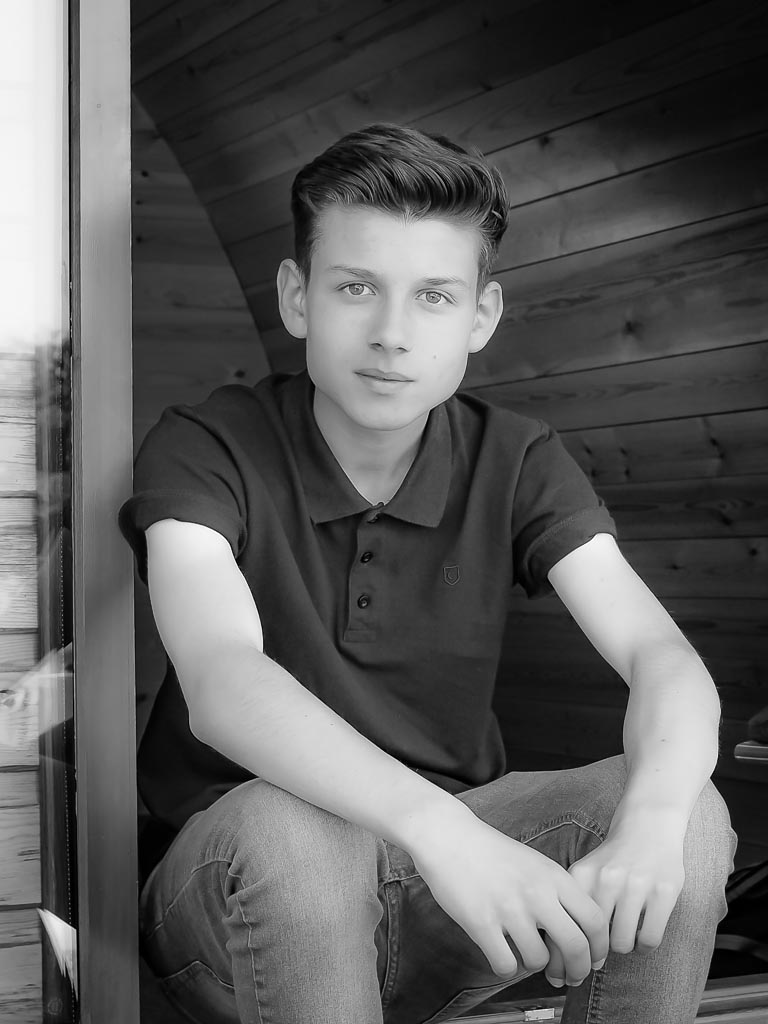 People photograph — Black and white portrait