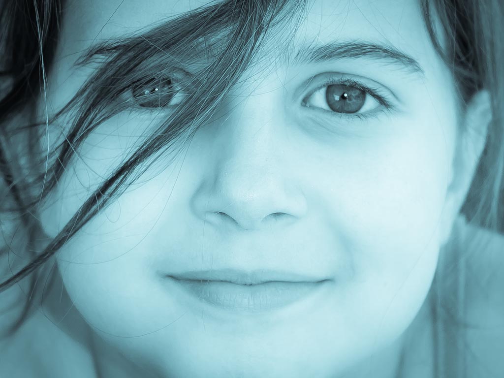 People photograph — Cyanotype portrait