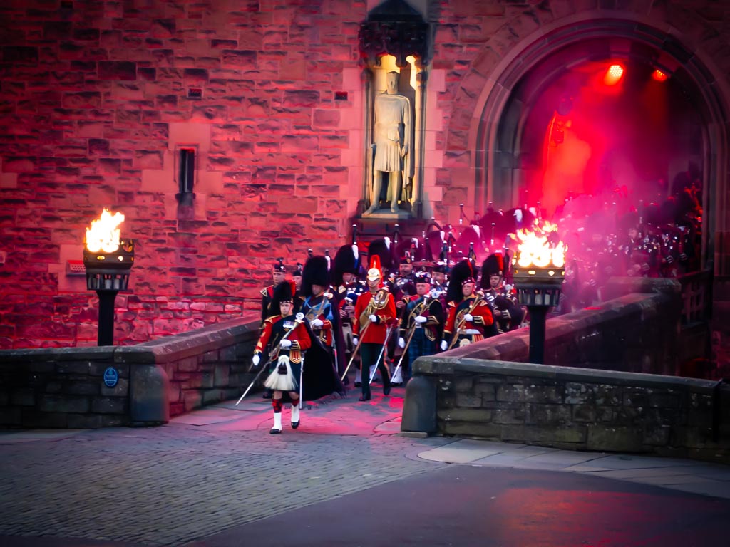 Performance photograph — The Royal Edinburgh Military tattoo - mass pipes and drums
