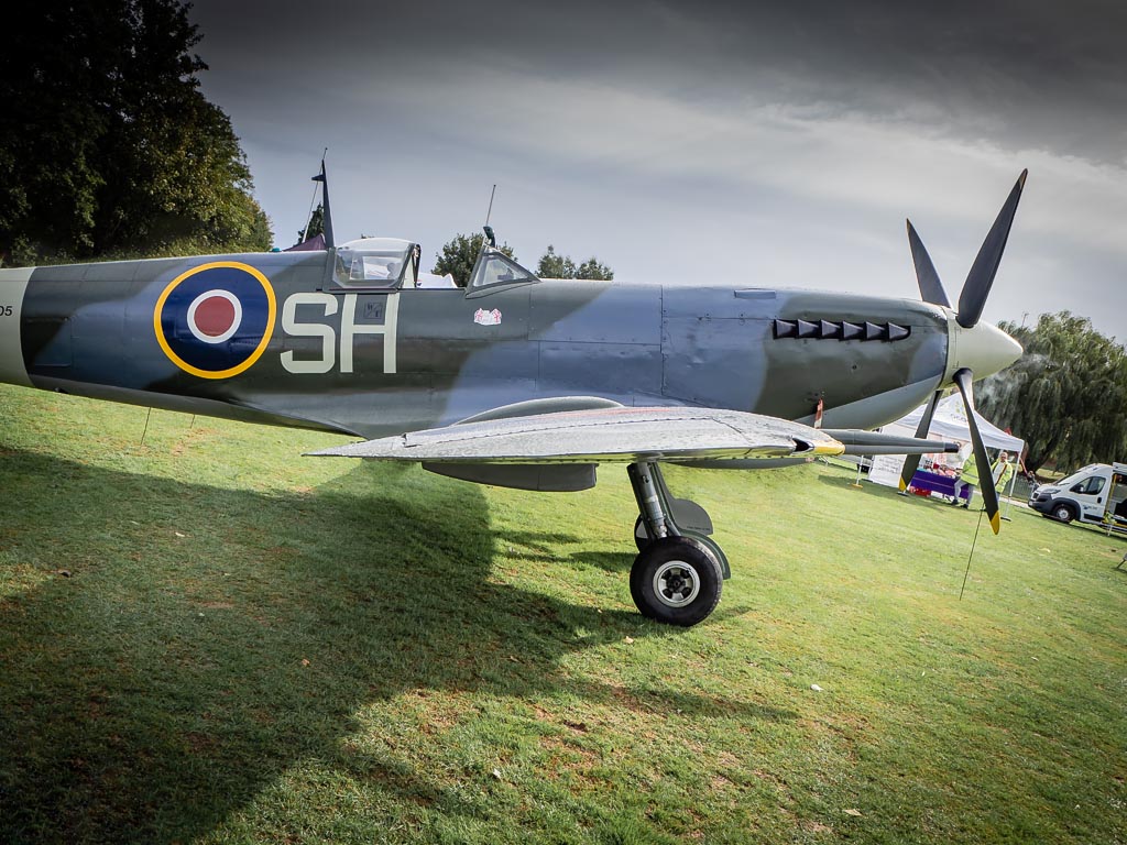Perspective photograph — Supermarine Spitfire MK IX on display