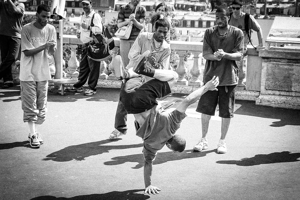 Travel photograph — Street dancers at Sacré-Coeur Paris